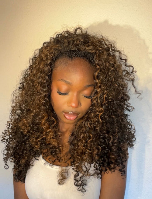 HALF WIG CURLY :                                             HILIGHTS